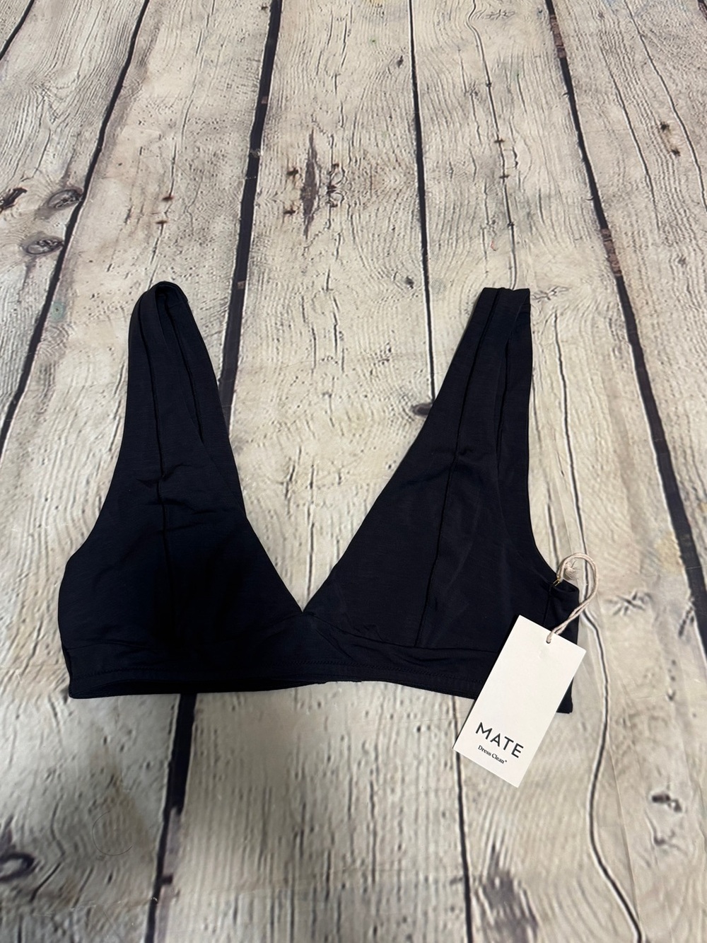 MATE the Label Black V-Neck Soft Brale Navy Blue